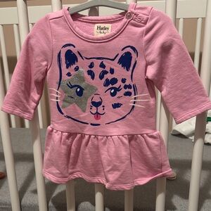Hatley Pink Leopard Face Long Sleeve Top